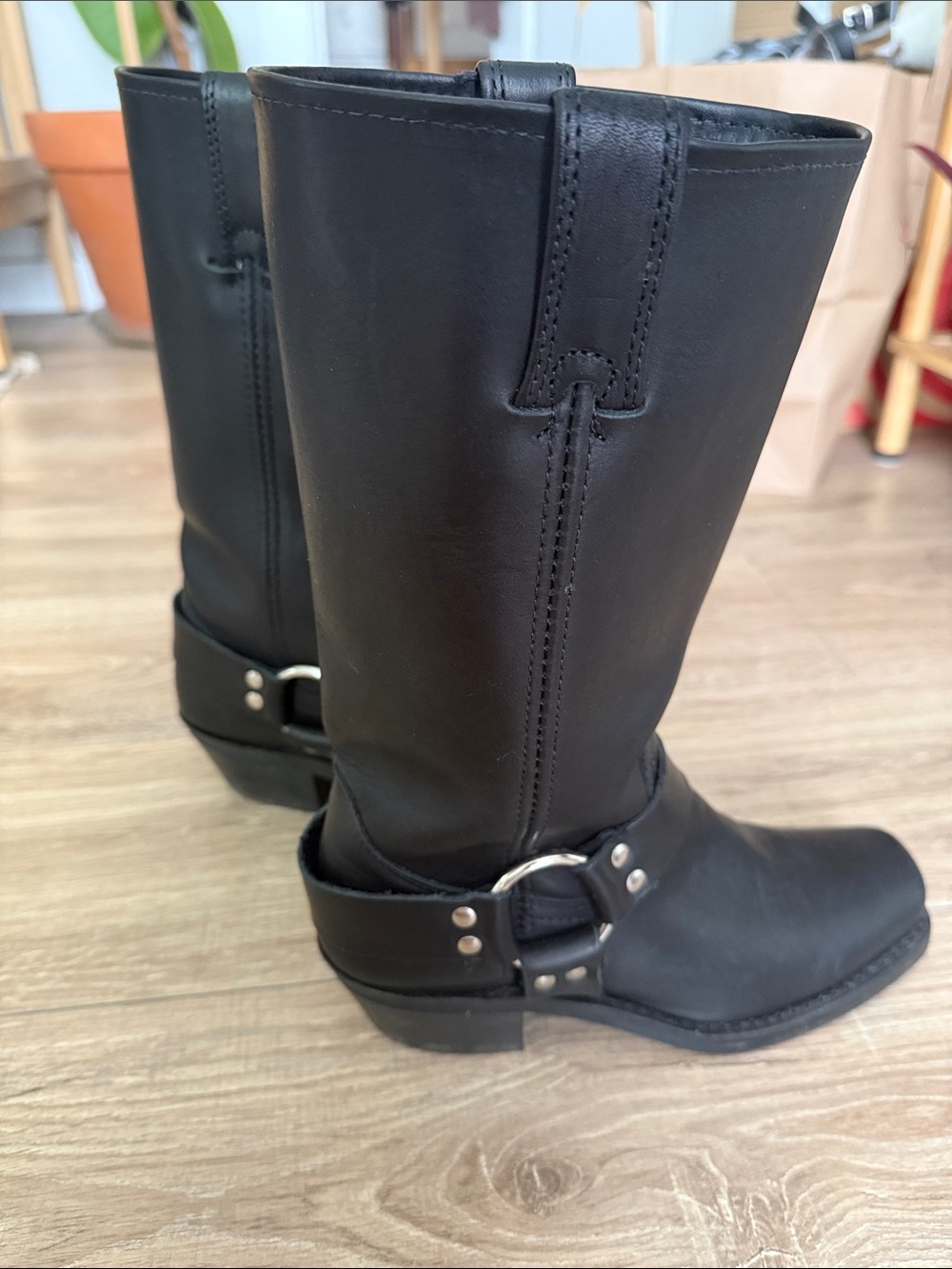 Frye Black 12R Harness Boots